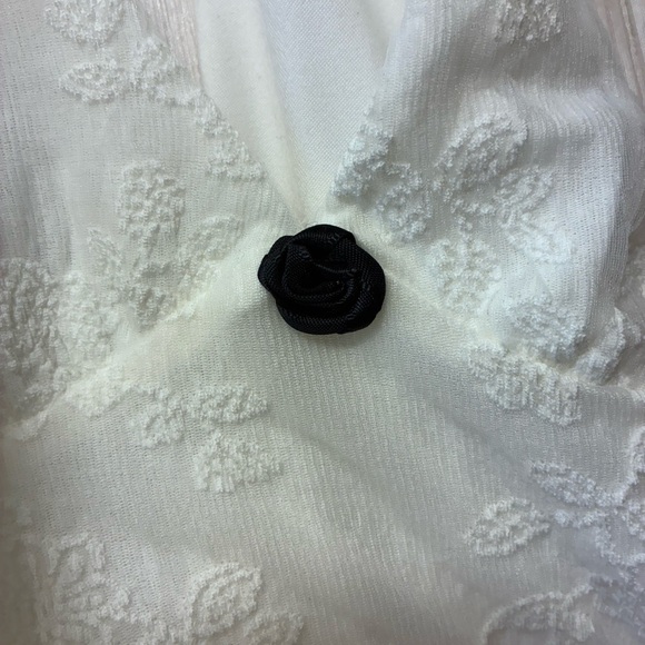 Y2K White Lace Halter Mini Dress Coquette Backless Crochet Summer Party Dress xs - Picture 9 of 9